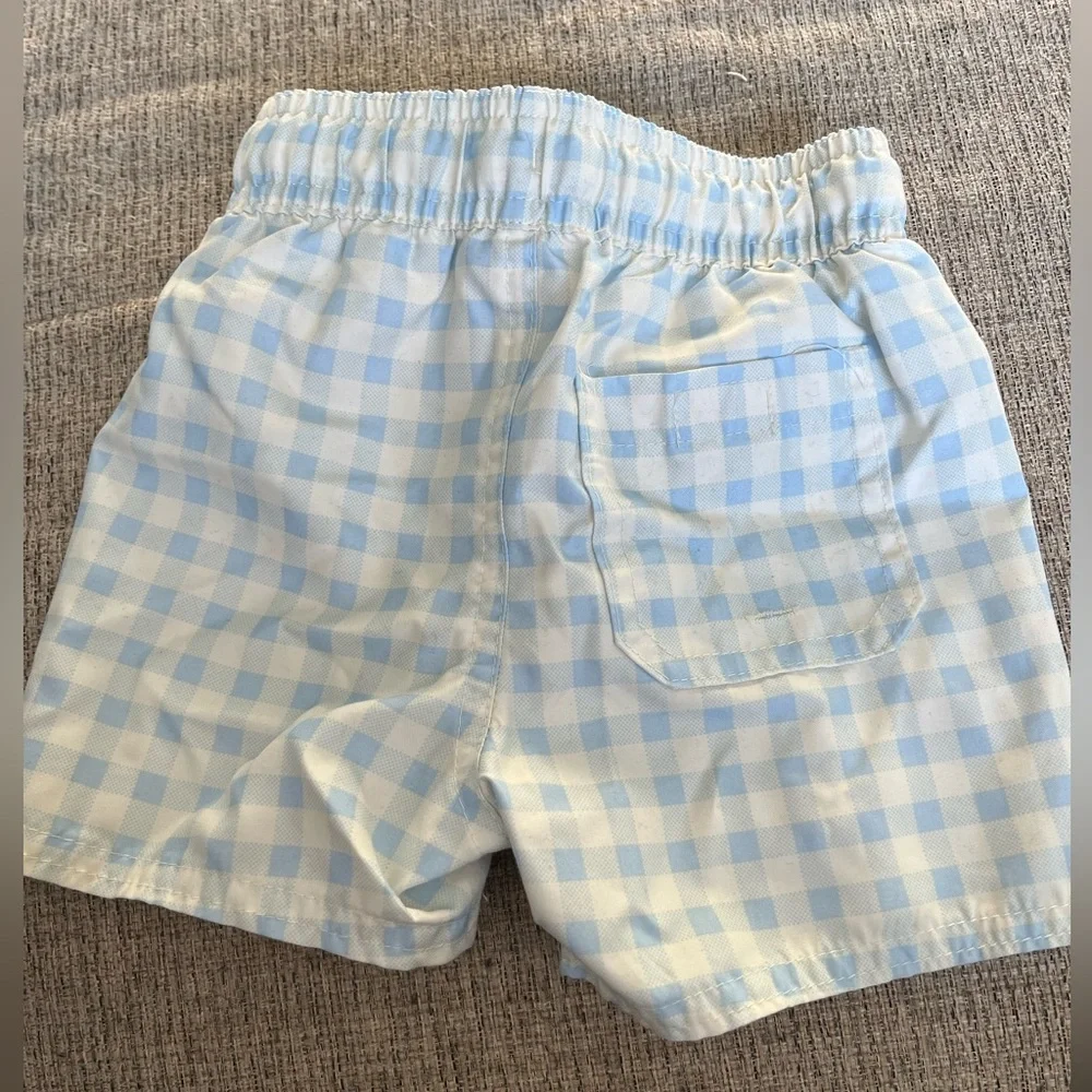 Cat and Jack Blue Checkered Swim Shorts - Picture 3 of 3